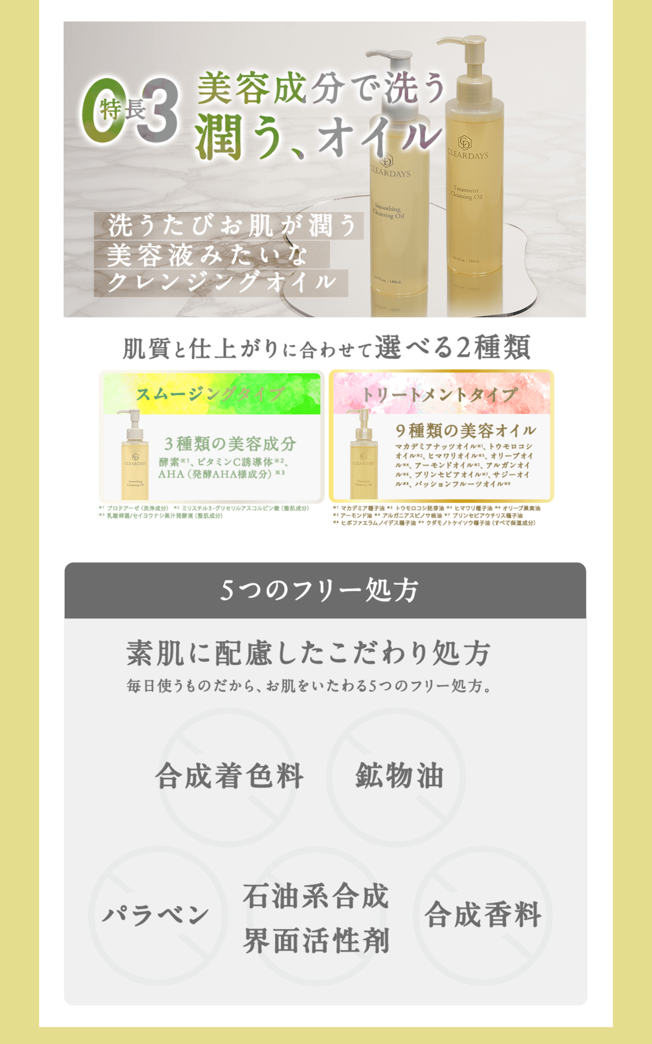 03.美容液成分で洗う　潤う、オイル