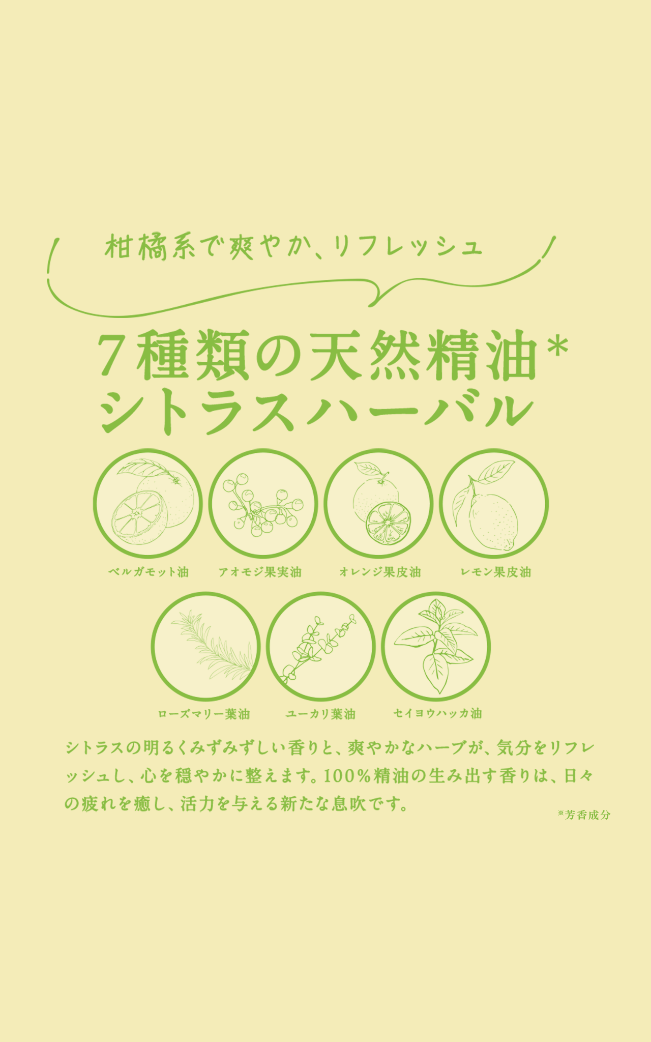 7種類の天然精油シトラスハーバル