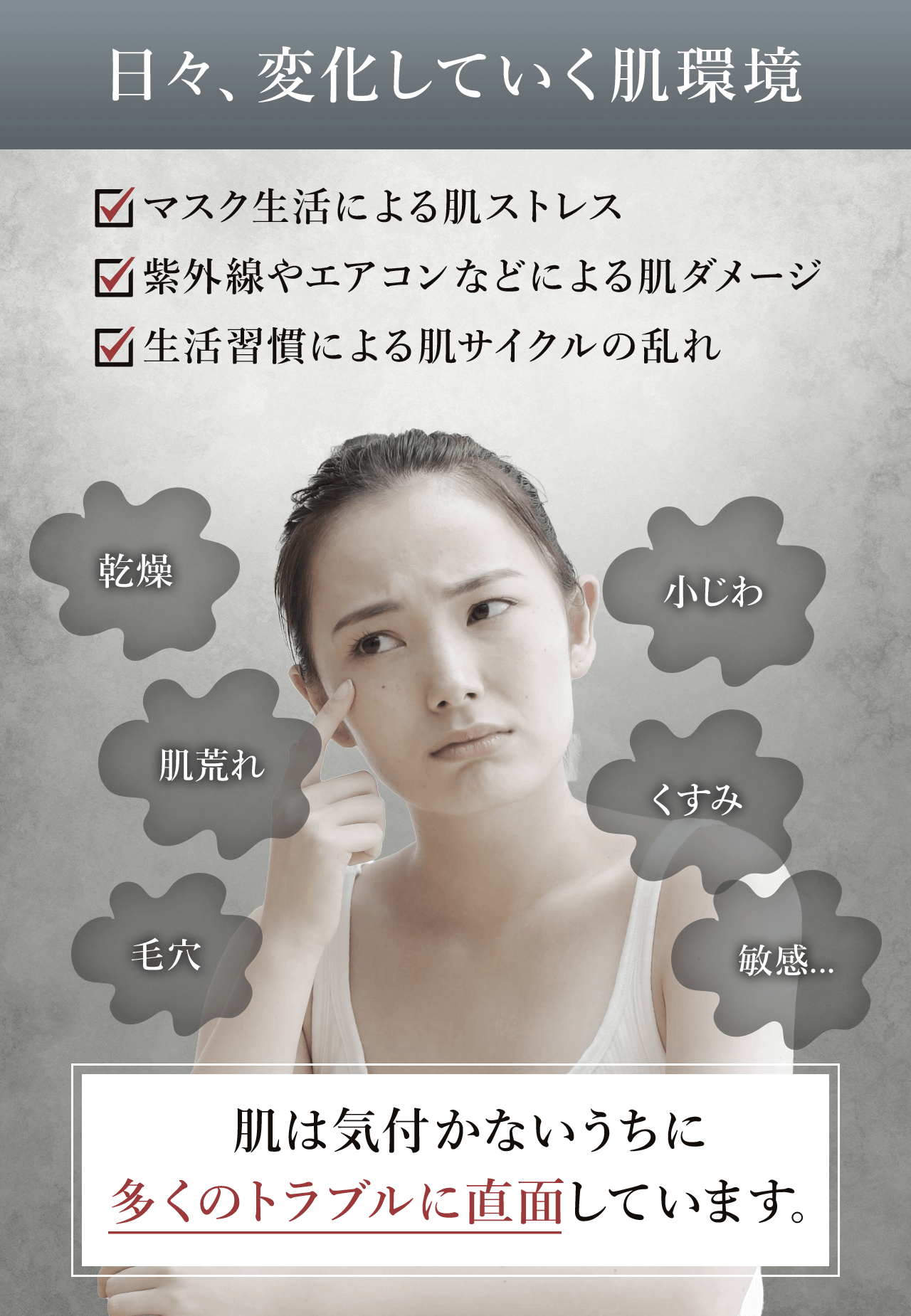 日々、変化していく肌環境