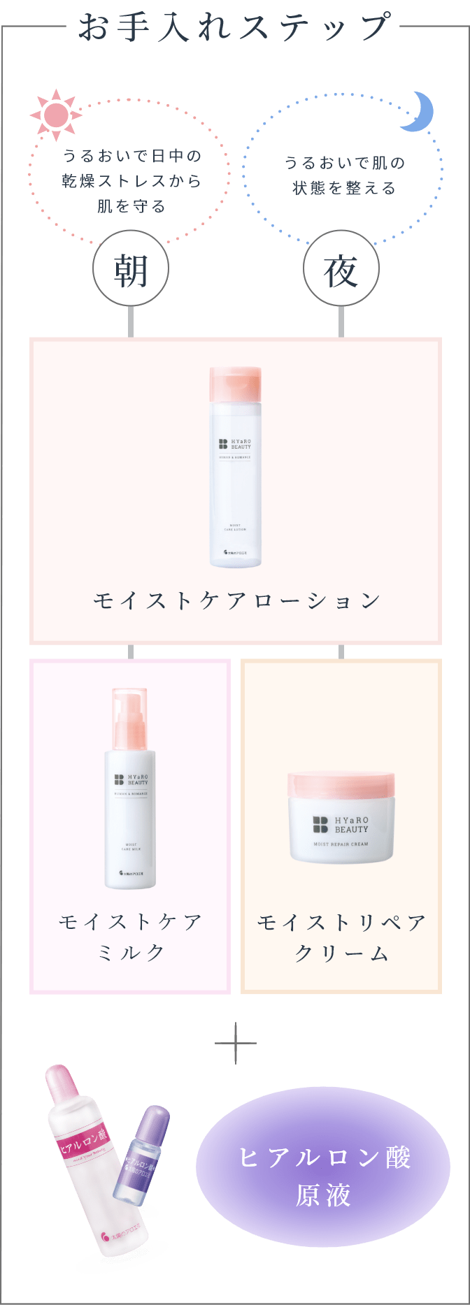お手入れステップ